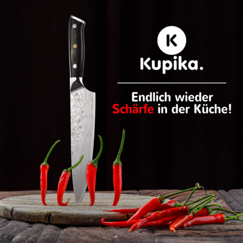 Amazon Produktfoto vom Kochmesser in Form eines Lifestyle Foto