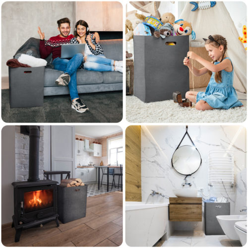 Amazon Produktfoto vom Wäschekorb in Form eines Lifestyle Foto
